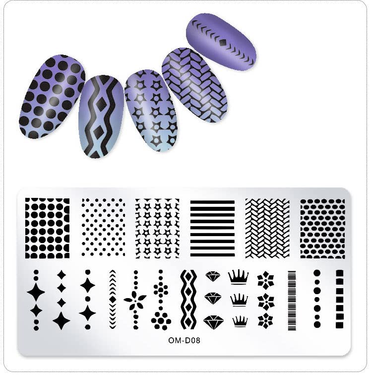 WOKOTO 6Pcs Nail Art Stamping Plates Kit Geometry Animal Flower Image Templates Stamping Nail Tools Stencils Plates for Women Nail Art Plates - Image 3